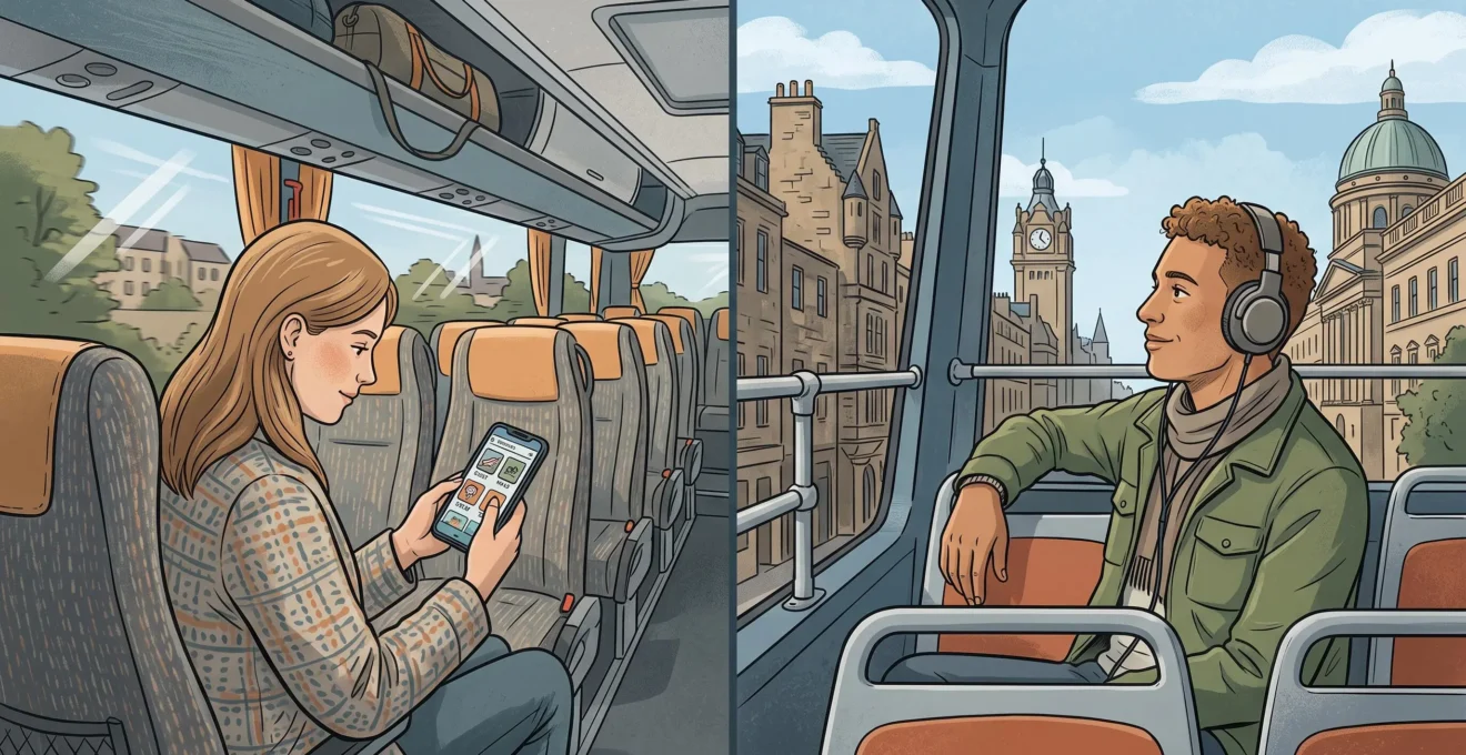 Comparison of smartphone travel guidance and conventional onboard bus audio commentary